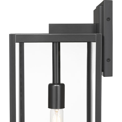 Nuri 1 Light 21.25 inch Black Outdoor Wall Light