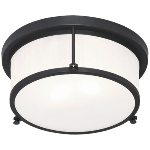 Caisse Claire 2 Light 12 inch Matte Black Flush Mount Ceiling Light