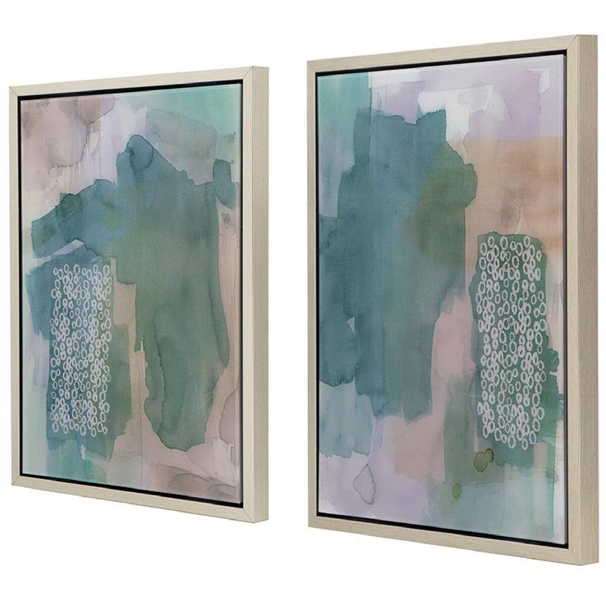 Teals Abstract 23.9 X 17.4 inch Printed Acrylic Wall Art