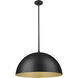 Vega 3 Light 23.75 inch Matte Black Pendant Ceiling Light