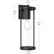 Kagen 1 Light 18 inch Matte Black Outdoor Wall Light