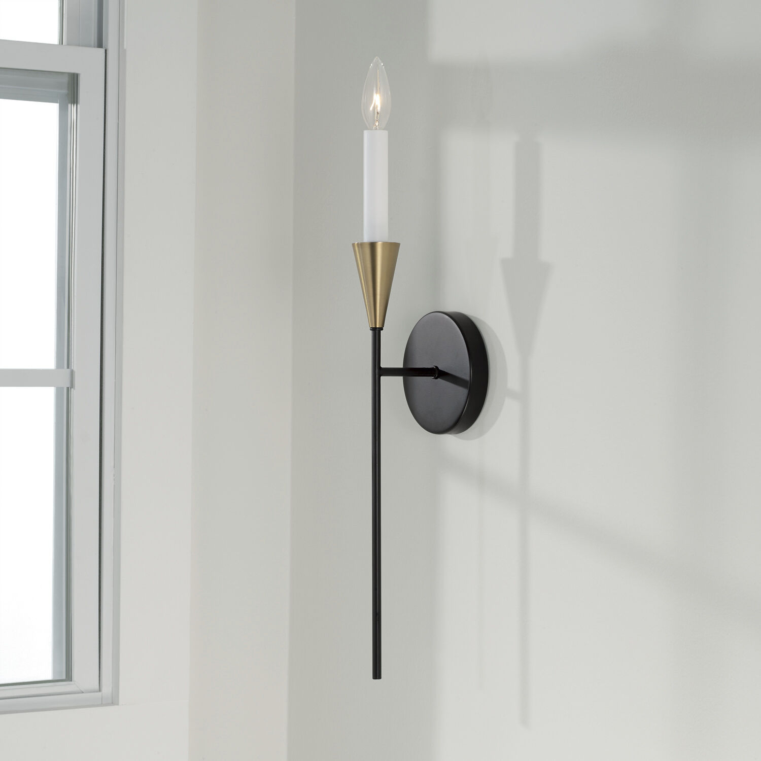 Avant 1 Light 5 inch Aged Brass and Black Sconce Wall Light