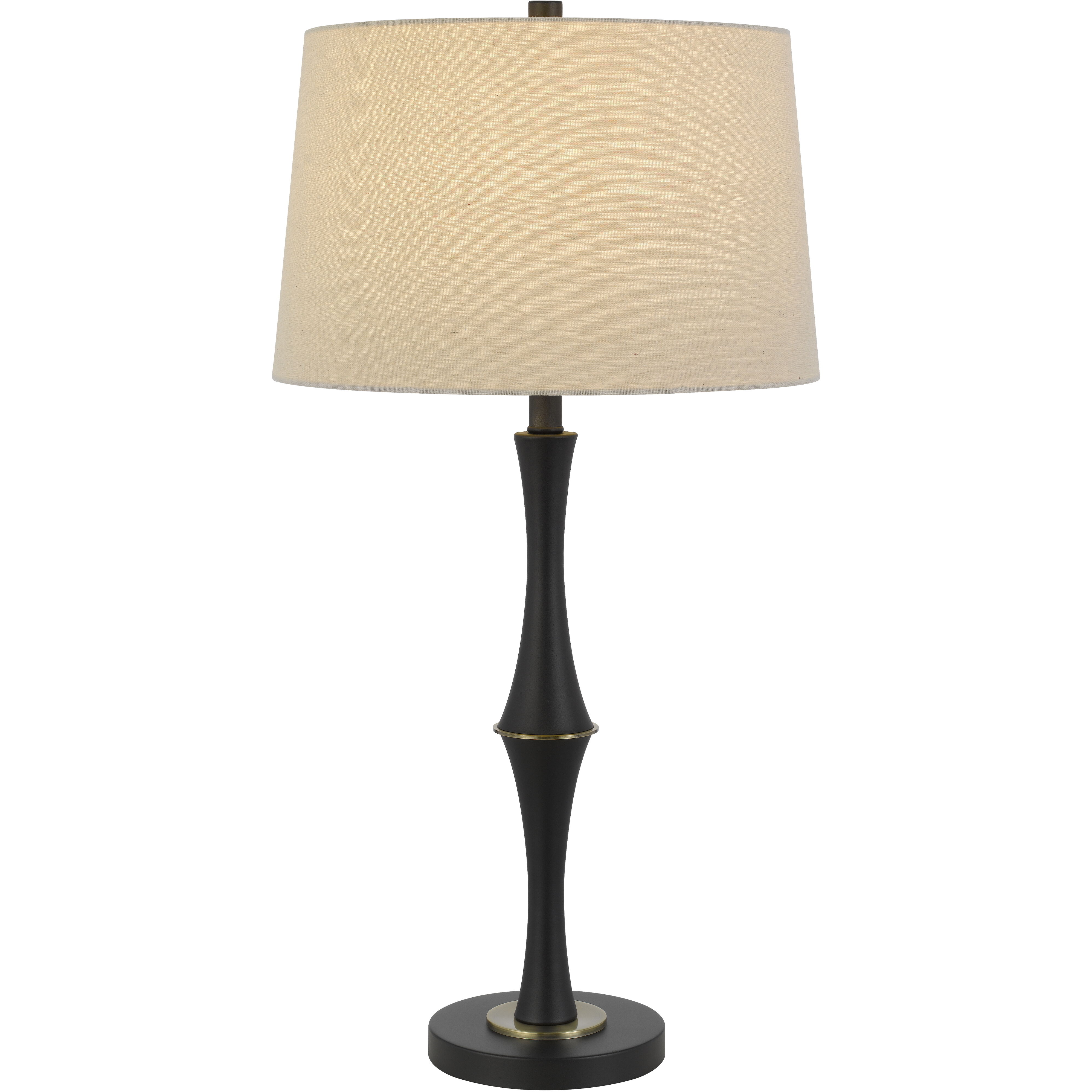 Salter 31 inch 150 watt Matte Black and Antique Brass Table Lamp Portable Light