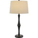 Salter 31 inch 150 watt Matte Black and Antique Brass Table Lamp Portable Light