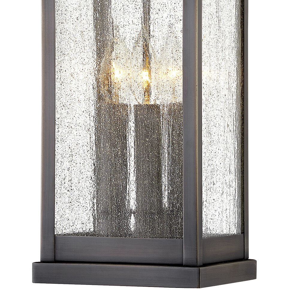 Heritage Revere 3 Light 7 inch Blackened Brass Outdoor Hanging Lantern