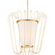 Postscript 1 Light 22.5 inch Contemporary Gold Leaf Pendant Ceiling Light