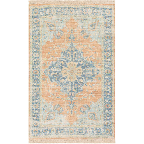 Zainab 48 X 27 inch Sky Blue/Burnt Orange/Lime/Navy/White Rugs