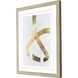 Abstract Collection Champagne Gold Block Contemporary Framed Art