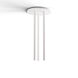 Combi LED 18 inch Matte White Pendant Ceiling Light, Suspension / Flush Mount 2-in-1