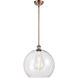 Ballston Athens LED 14 inch Antique Copper Pendant Ceiling Light in Clear Glass