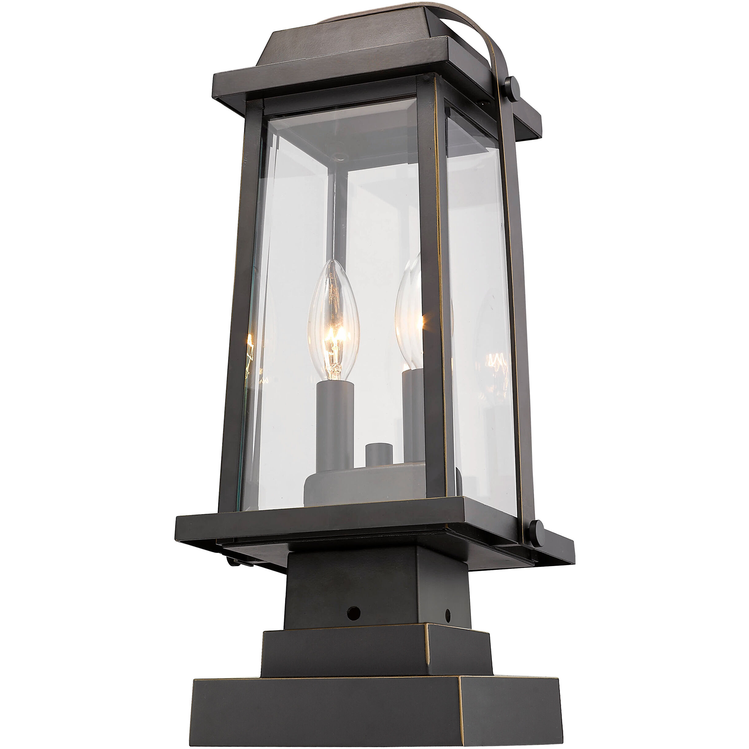 Millworks 2 Light 17.75 inch Oil Rubbed Bronze Outdoor Pier Mounted Fixture