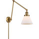 Large Cone 30 inch 3.50 watt Brushed Brass Swing Arm Wall Light, Franklin Restoration