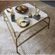Blain 42 X 42 inch Antique Brass with White Coffee Table