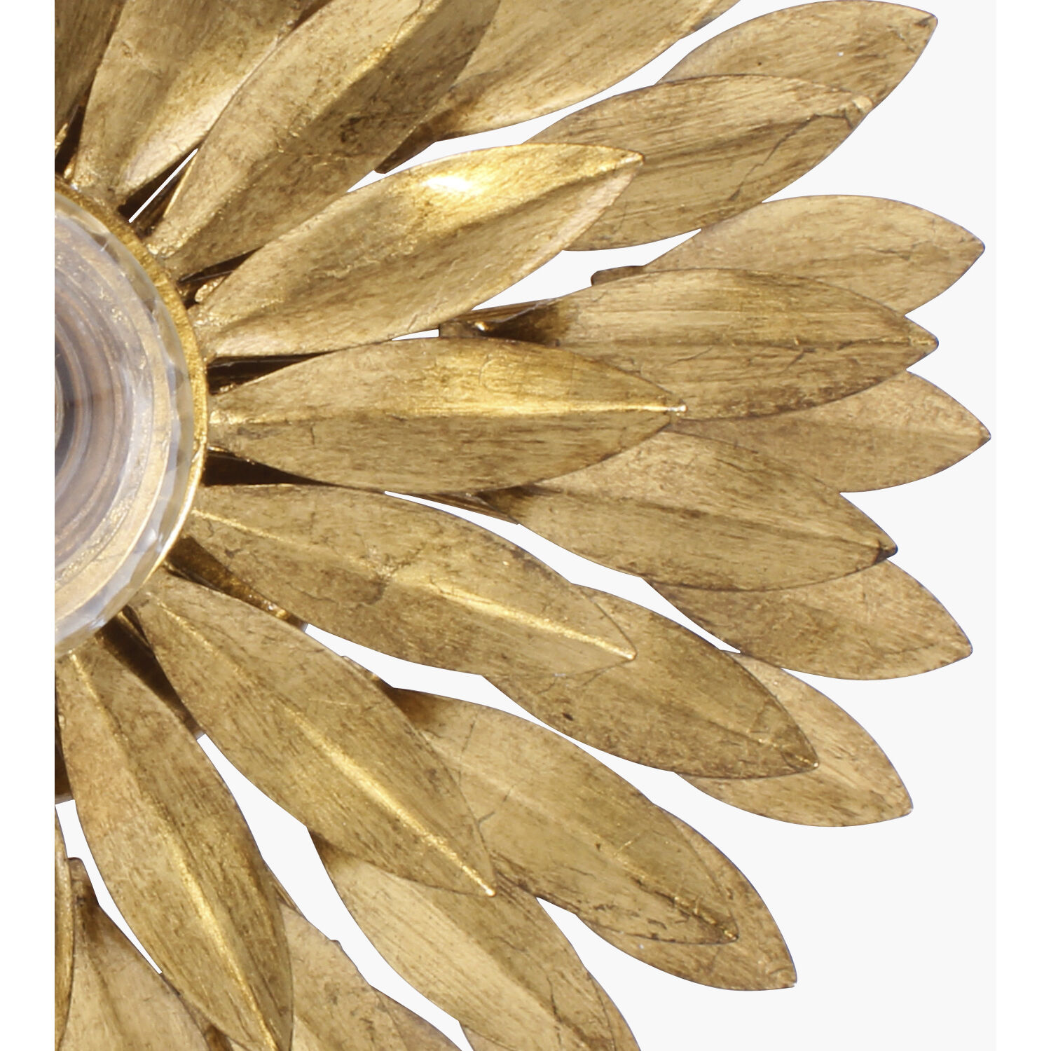 Broche Bath Sconce Wall Light in Antique Gold