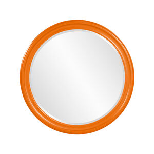 George Glossy Orange Wall Mirror