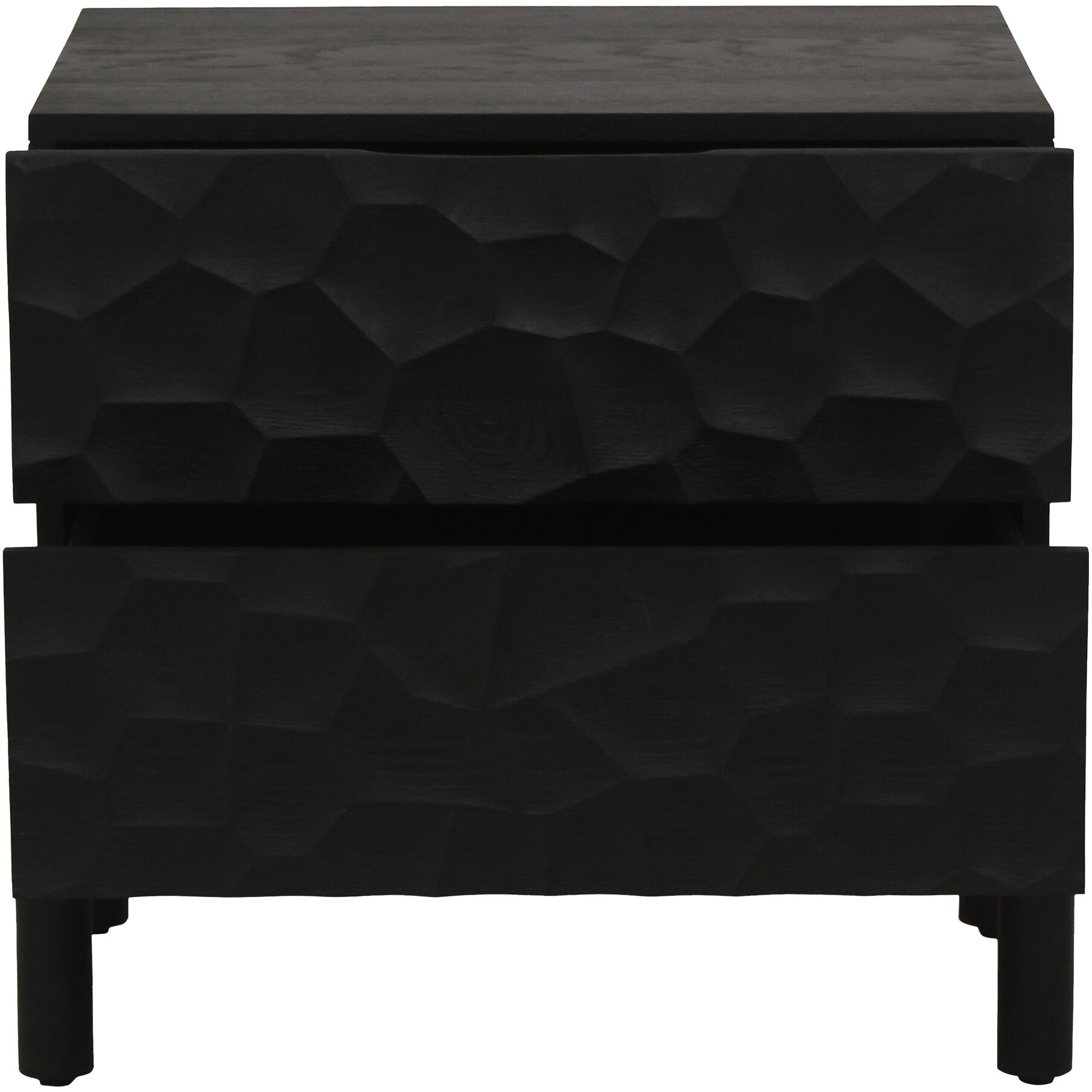 Misaki 24 X 24 inch Black Nightstand