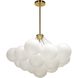 Miles LED 27 inch Aged Brass Chandelier Ceiling Light
