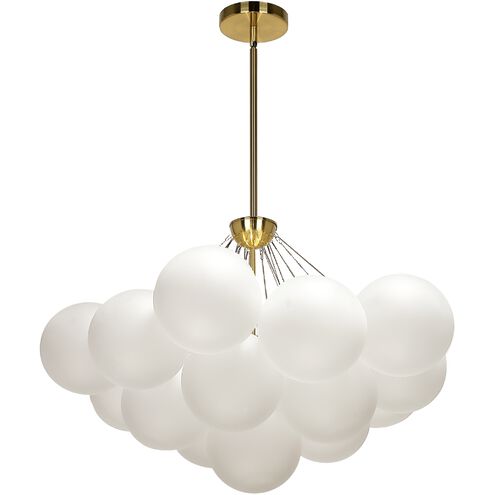 Miles LED 27 inch Aged Brass Chandelier Ceiling Light