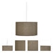 Elena 1 Light 25 inch Painted White Pendant Ceiling Light in Mushroom Dupioni