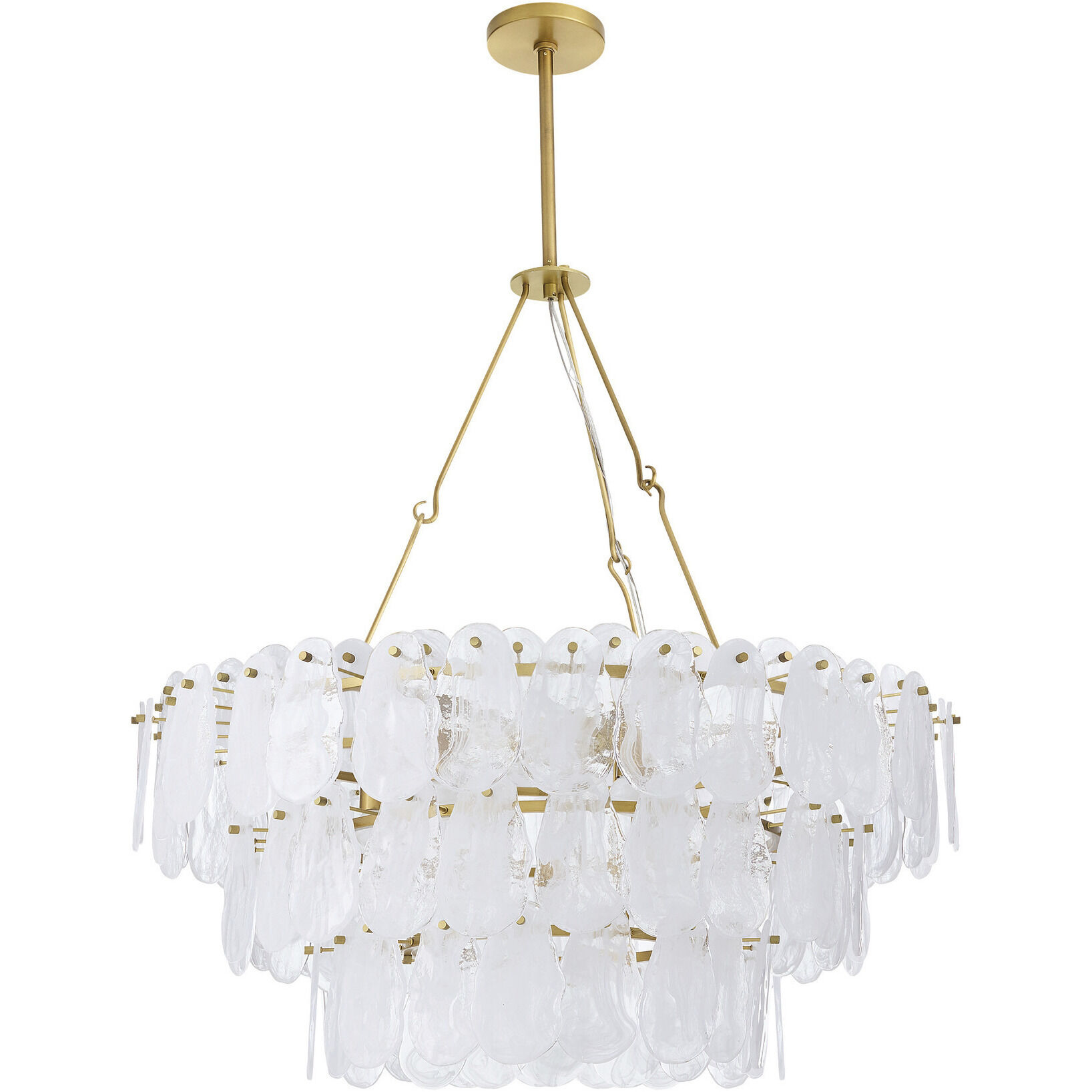 Leon 7 Light 38 inch Antique Brass Chandelier Ceiling Light, Large