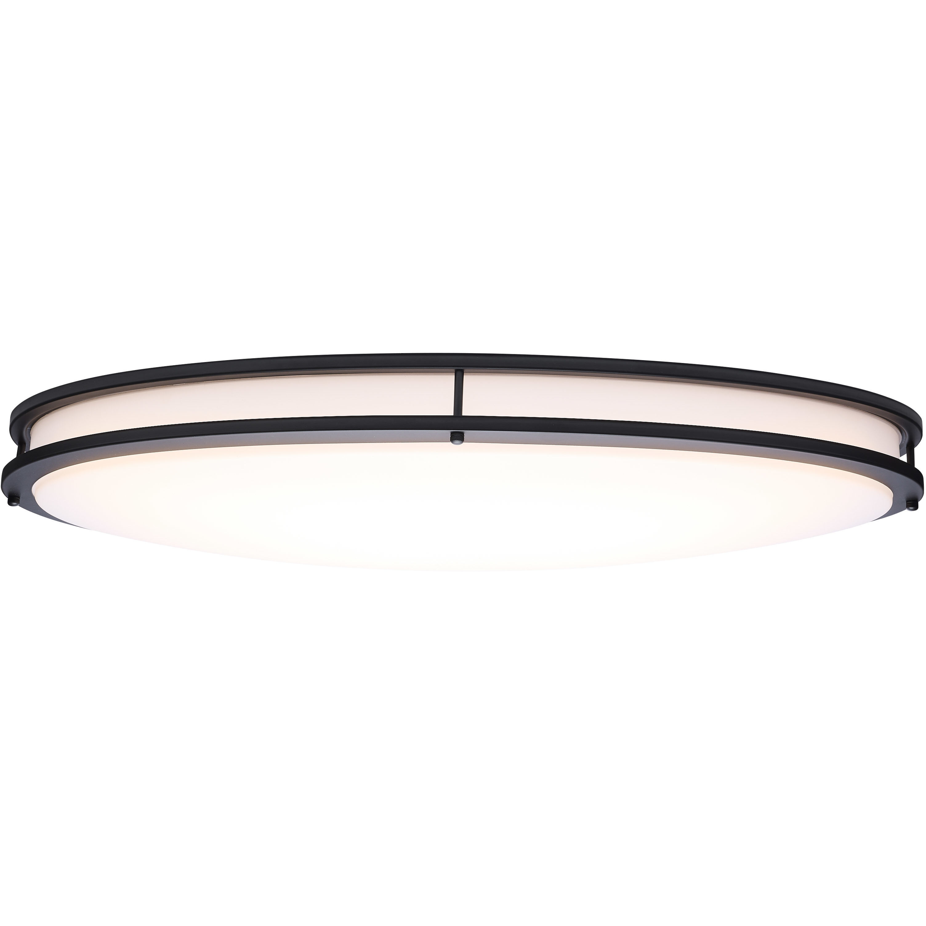 Glamour LED 17.99 inch Black Oval Flush Mount Ceiling Light