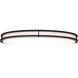 Glamour LED 17.99 inch Black Oval Flush Mount Ceiling Light