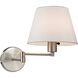 Avenal 16 inch 75 watt Brushed Nickel Swingarm Sconce Wall Light