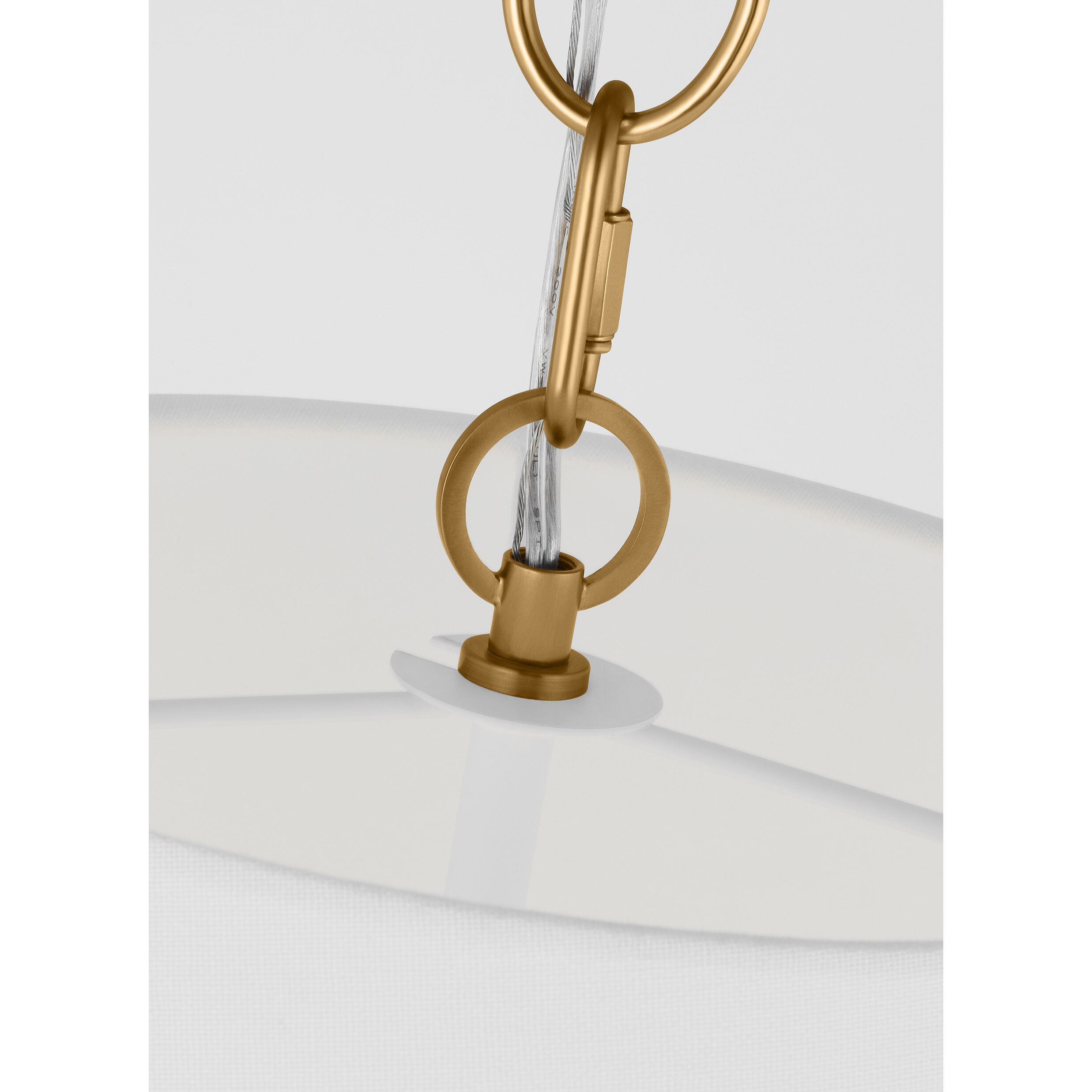 AH by Alexa Hampton Cordtlandt 3 Light 18 inch Burnished Brass with Rattan Pendant Ceiling Light