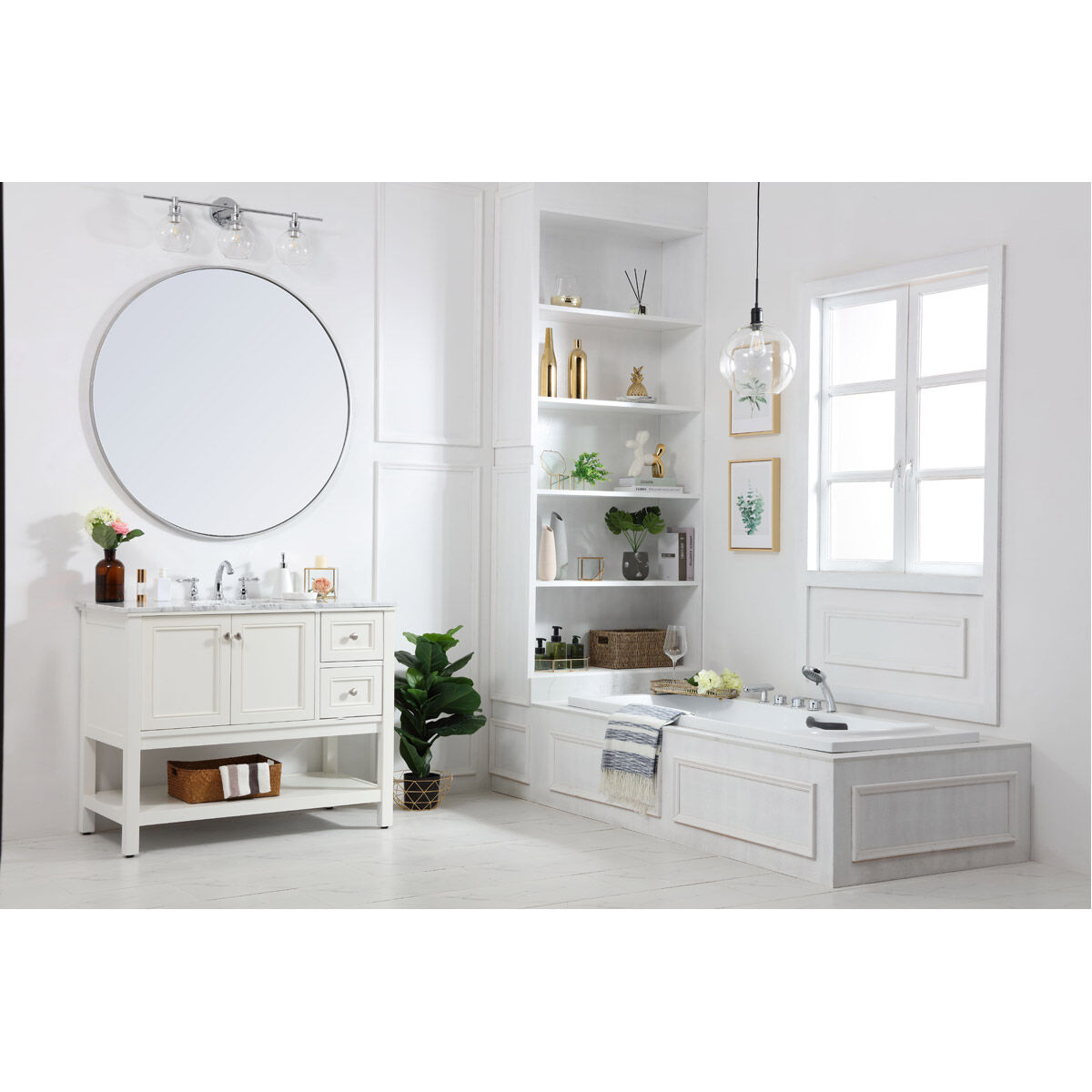 Metropolis 42 X 22 X 34 inch White Vanity Sink Set
