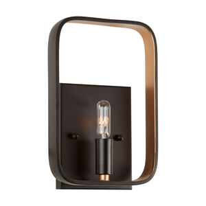 Signature 1 Light 6 inch Black and Gold Wall Sconce Wall Light