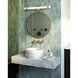 Madison LED 2.38 inch Vintage Brass and Glossy Opal Bath Vanity Light Wall Light