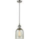 Ballston Caledonia 1 Light 5 inch Brushed Satin Nickel Pendant Ceiling Light in Mica Glass, Ballston