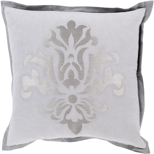 Cosette 22 inch Charcoal/Light Slate Accent Pillow