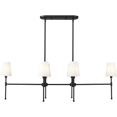 Adorra 6 Light 48 inch Matte Black Chandelier Ceiling Light