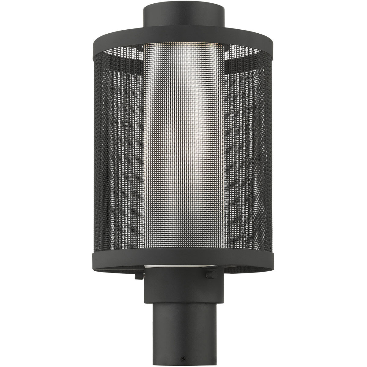 Nottingham 1 Light 18 inch Textured Black Outdoor Post Top Lantern