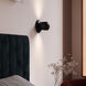 Hemisphere LED 4 inch Textured Black Wall Sconce Wall Light