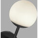 Claremont LED 13 inch Black Exterior Wall in Matte Opal Glass