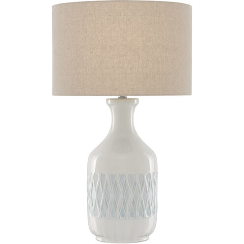 Samba 29.25 inch 150 watt White/Sky Blue Table Lamp Portable Light
