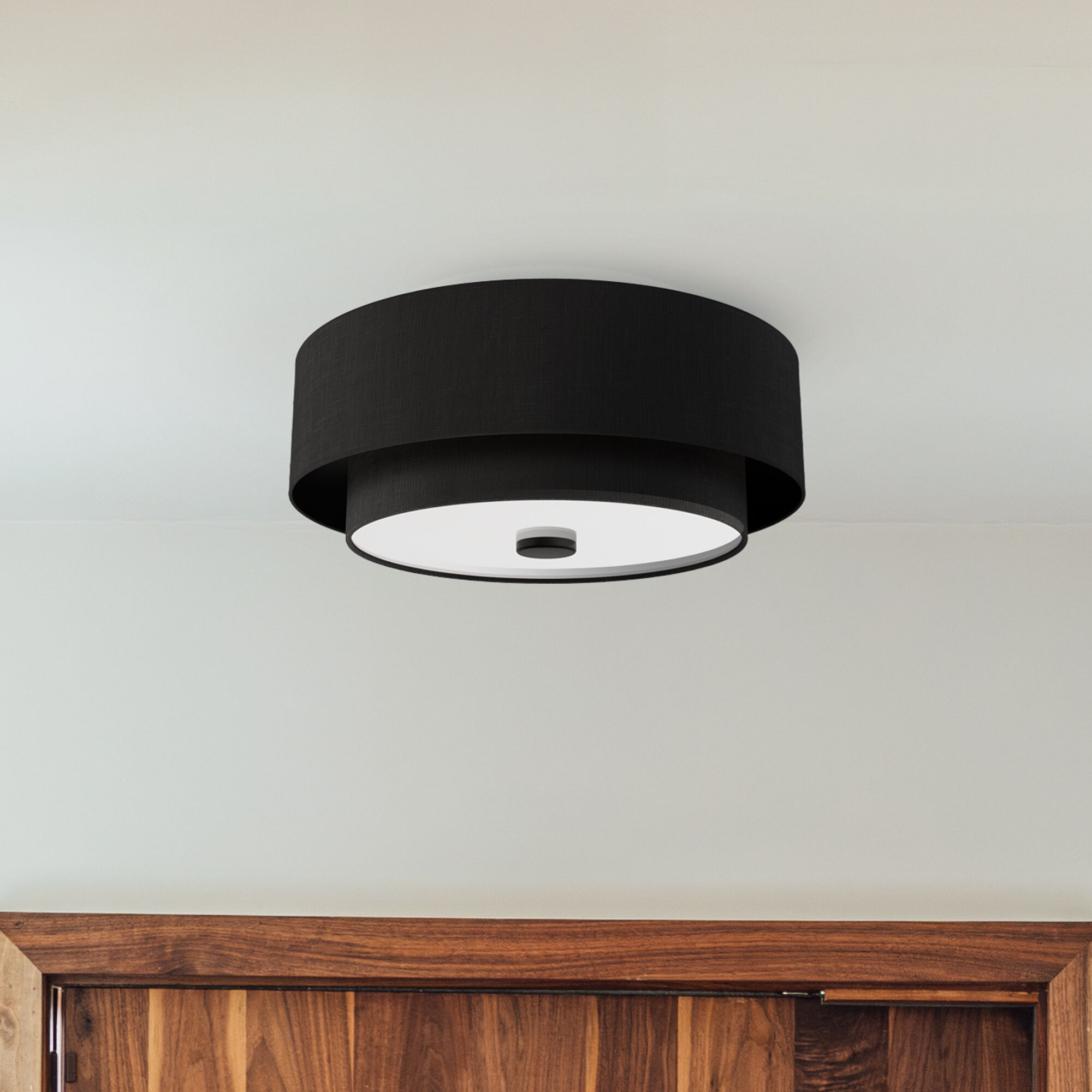 Brookside 2 Light 13.25 inch Matte Black Flush Mount Ceiling Light, Medium