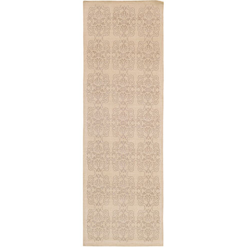 Adeline 96 X 30 inch Neutral and Neutral Runner, Wool, Viscose, and Cotton