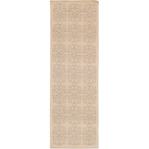 Adeline 96 X 30 inch Neutral and Neutral Runner, Wool, Viscose, and Cotton