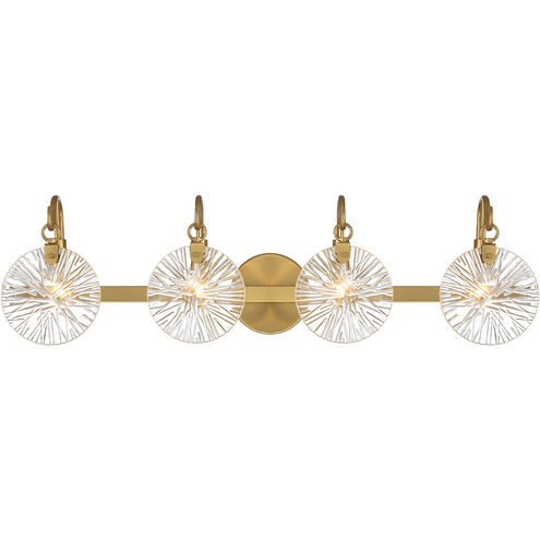 Addison 4 Light 32 inch Warm Brass Bathroom Vanity Light Wall Light