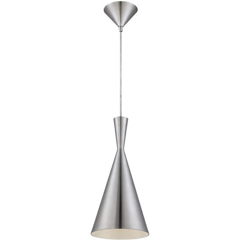Bronx 1 Light 7.5 inch Satin Nickel Pendant Ceiling Light