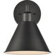 Abbington 1 Light 8.25 inch Matte Black Vanity Light Wall Light