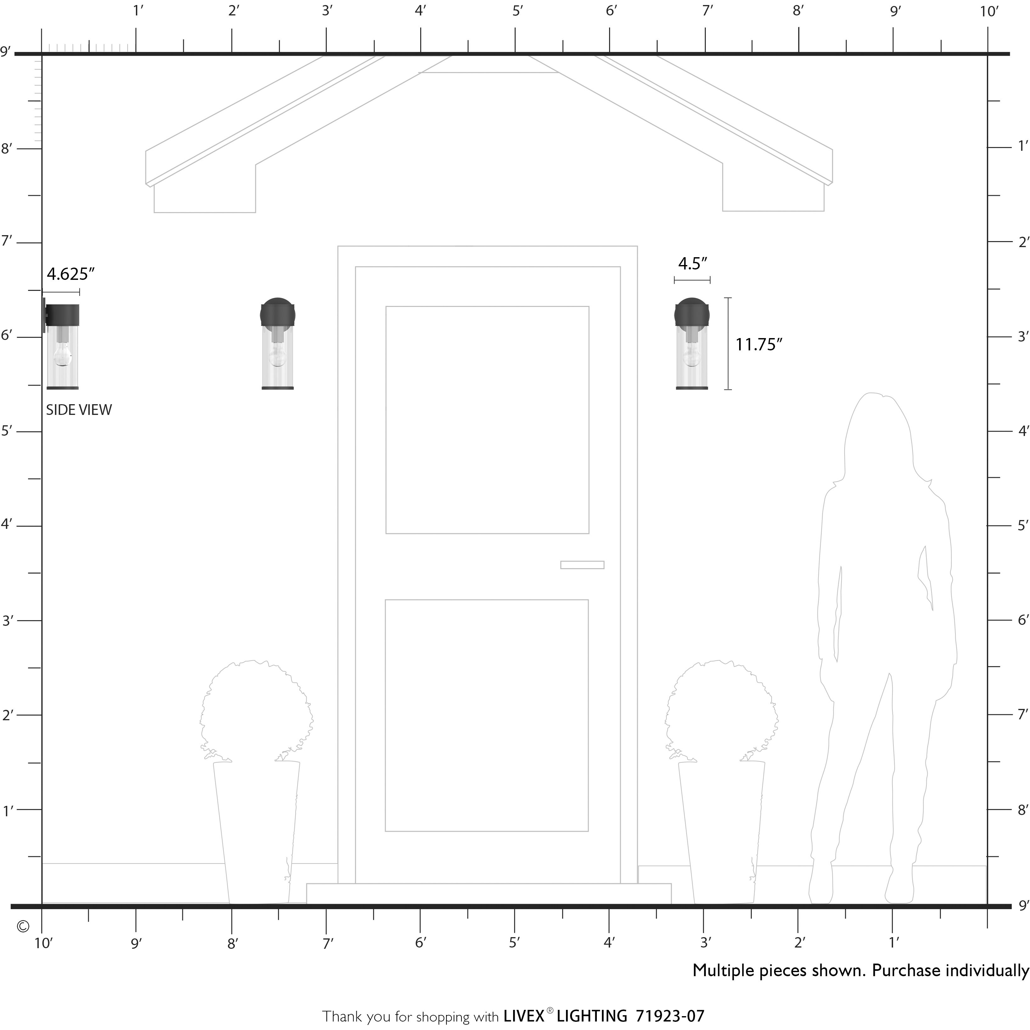 Atlantic 1 Light 4.5 inch Bronze with Antique Gold Finish Accents Outdoor Medium Wall Lantern Wall Light