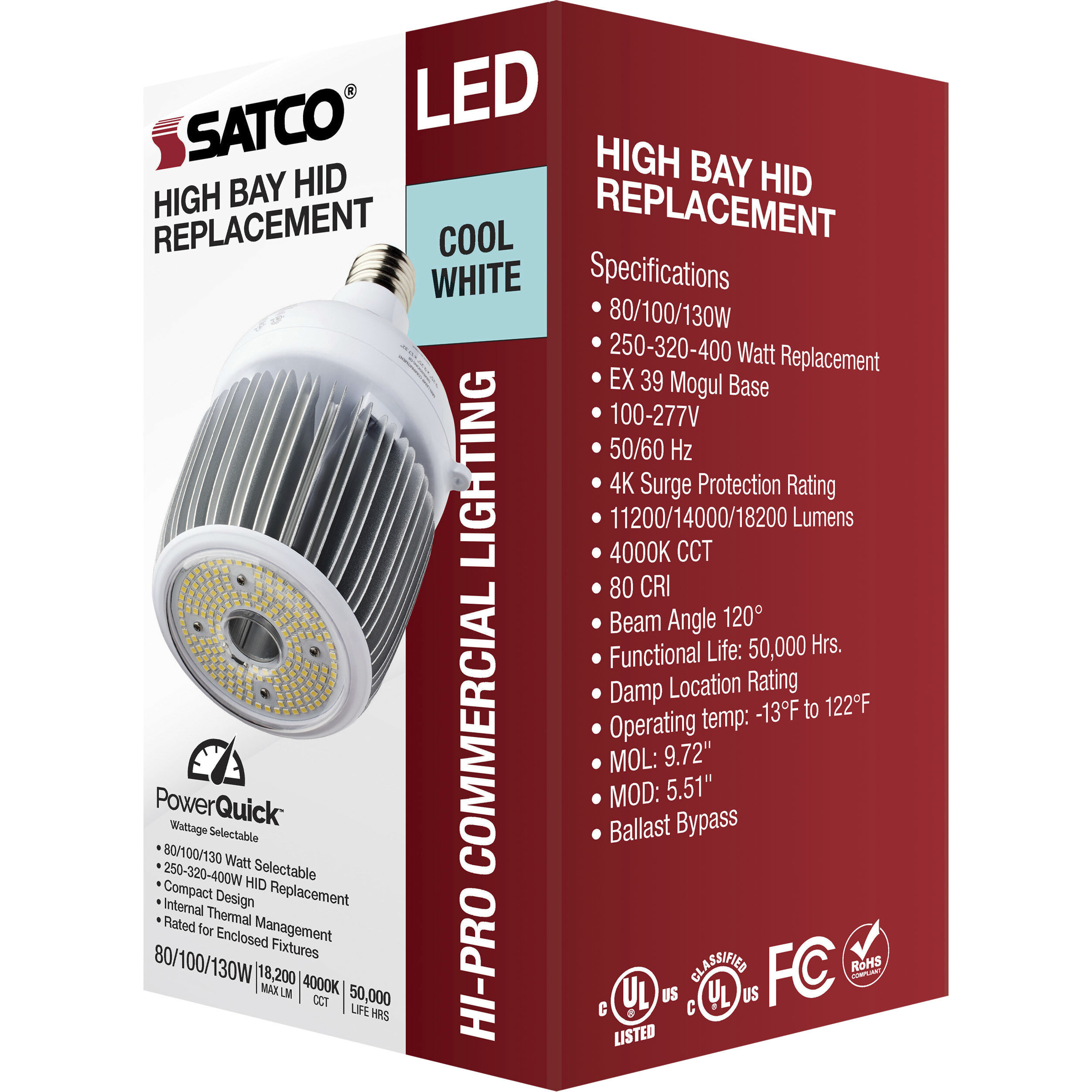 Hi-Pro LED LED Mogul Extended 4000K HID Replacements