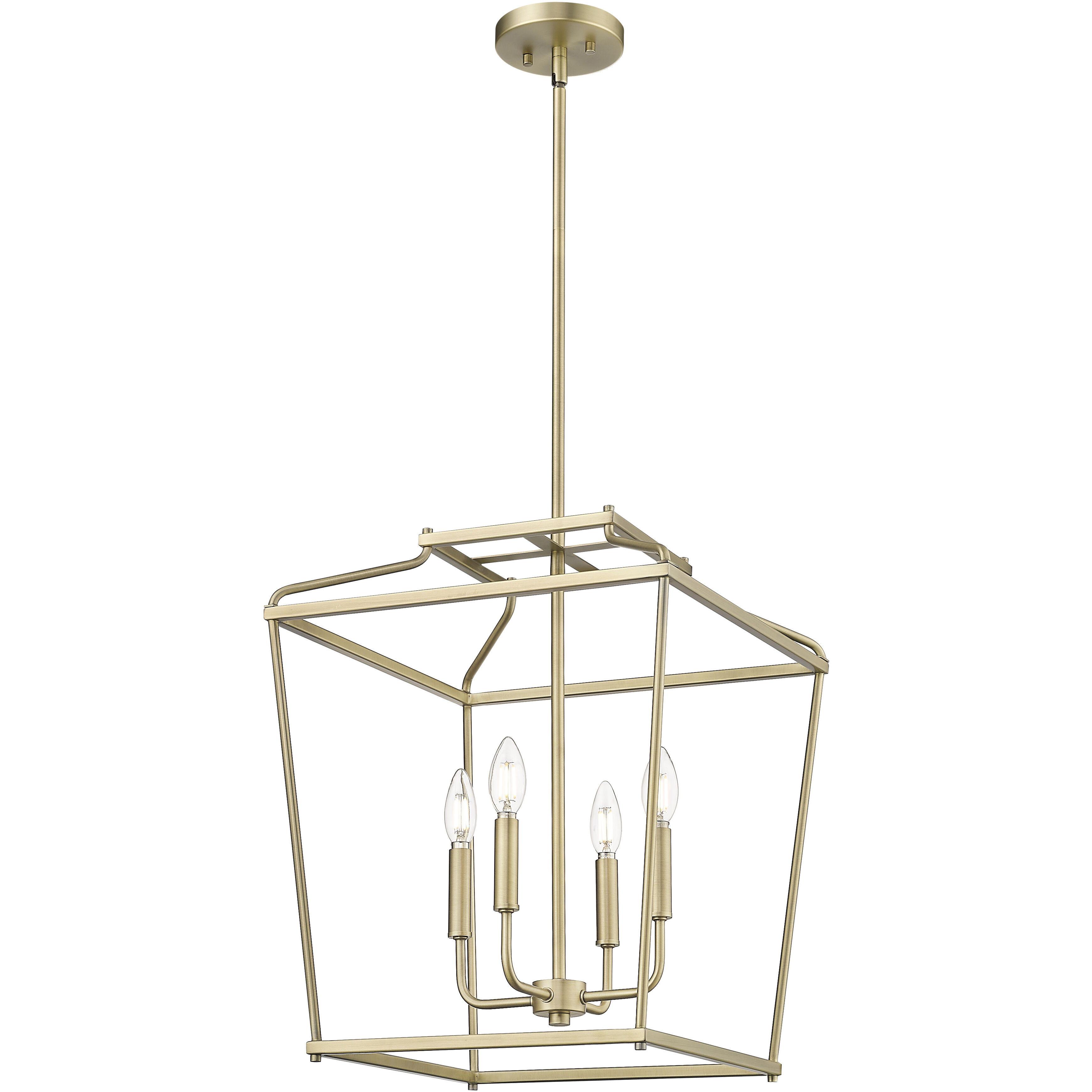 Nellita 4 Light 16 inch Vintage Brass Pendant Ceiling Light