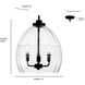 Miravelle 3 Light 13 inch Matte Black Pendant Ceiling Light