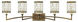 Grammercy 5 Light 42 inch Hand Painted Palacial Bronze Bath Vanity Wall Light