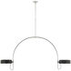Thomas O'Brien Oso LED 72.25 inch Polished Nickel Linear Arched Pendant Ceiling Light